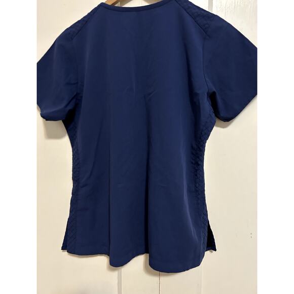 Vera Bradley Navy Scrub Top V Neck Charm Nursing Scrub Size Small 4-6 - Picture 3 of 5